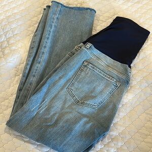 Raw Straight Leg Maternity Jeans